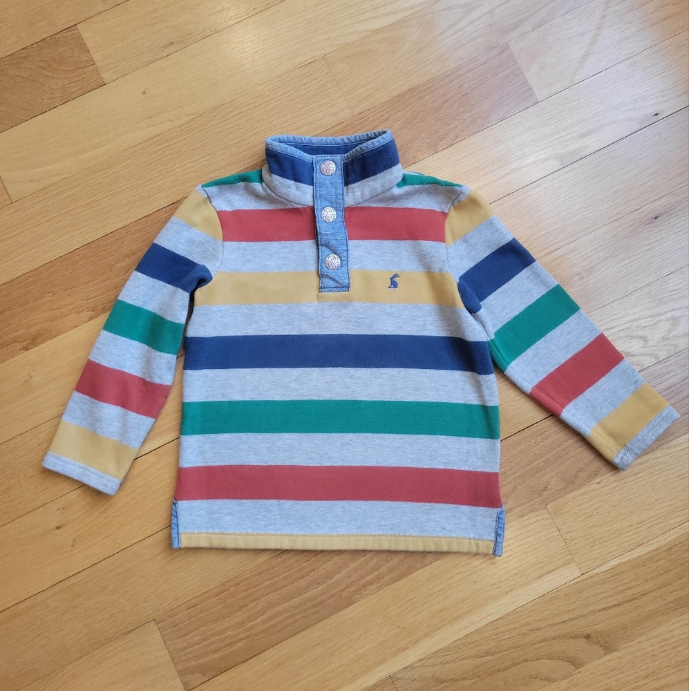 Joules Boys Captain Stripe Overhead Sweatshirt Size 5